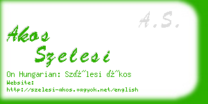 akos szelesi business card